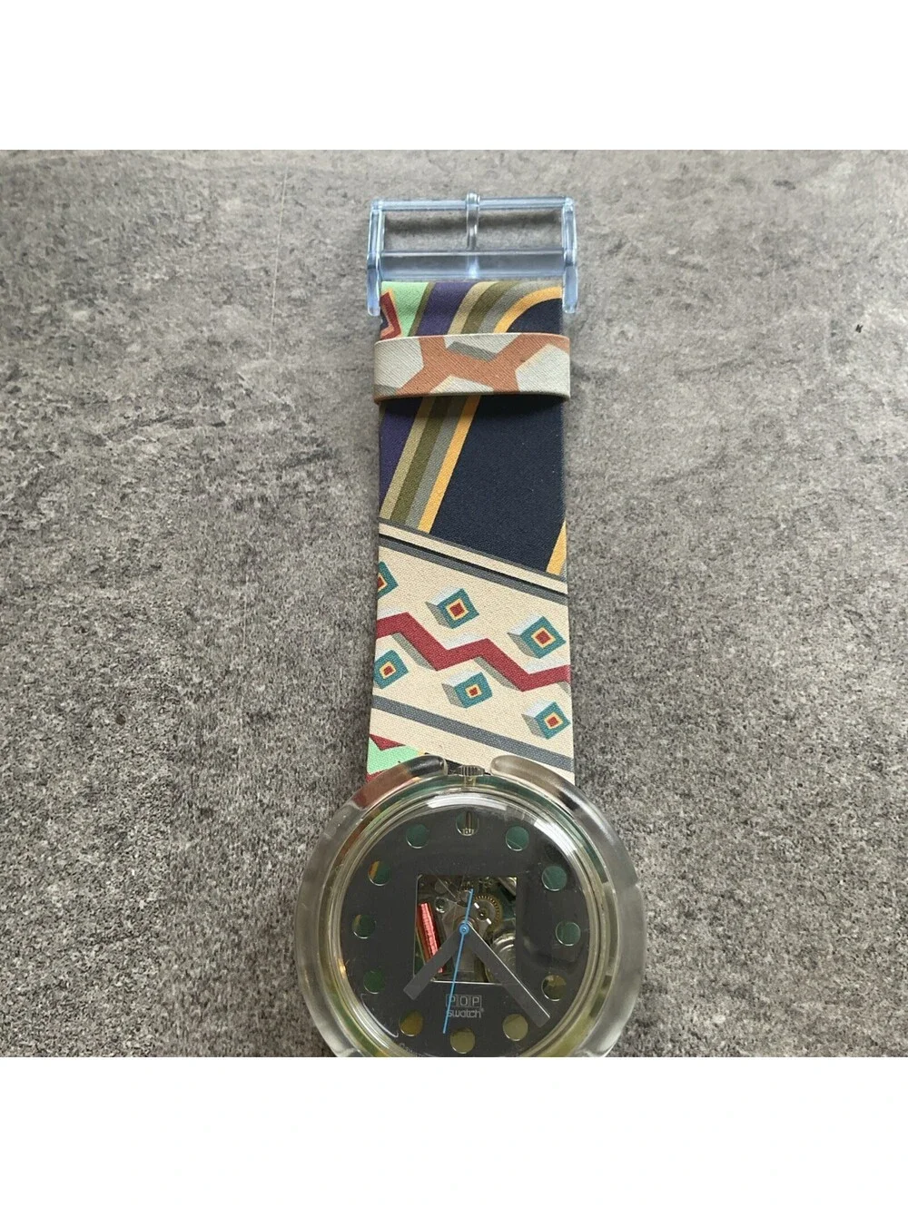 1990 Skeletonized Swiss Made Retro Pop Swatch Watch Vintg Rare 90s Model Watch F